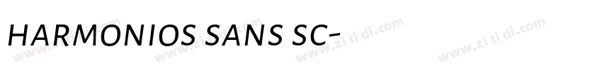 harmonios sans sc字体转换